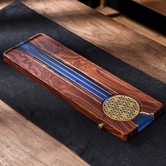 박달나무 물빠짐 설계 차 트레이 (45cm*16cm)