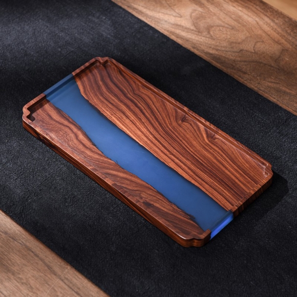 박달나무 사각 차앤티 트레이(30cm*16cm)
