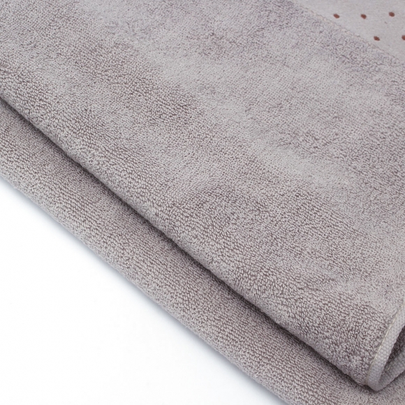 뽀송데이 30수 도트 순면타월(그레이)