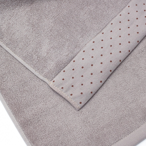 뽀송데이 30수 도트 순면타월(그레이)