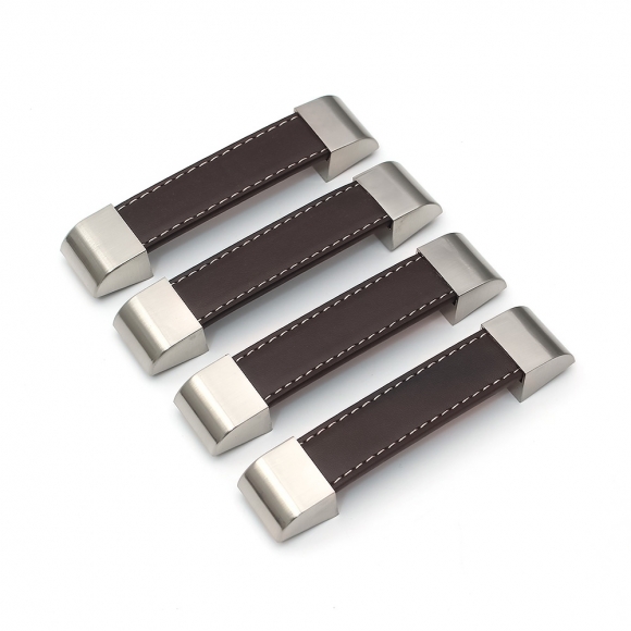 렛홈 가죽 가구손잡이 4세트(96mm) (브라운)