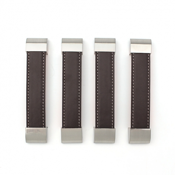 렛홈 가죽 가구손잡이 4세트(96mm) (브라운)