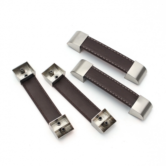 렛홈 가죽 가구손잡이 4세트(96mm) (브라운)