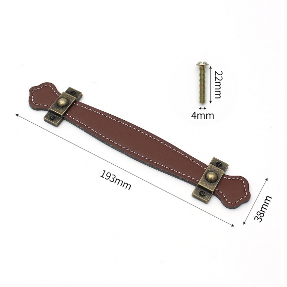 레더룸 가죽 가구 손잡이 5세트(128mm) (클래식브라운)
