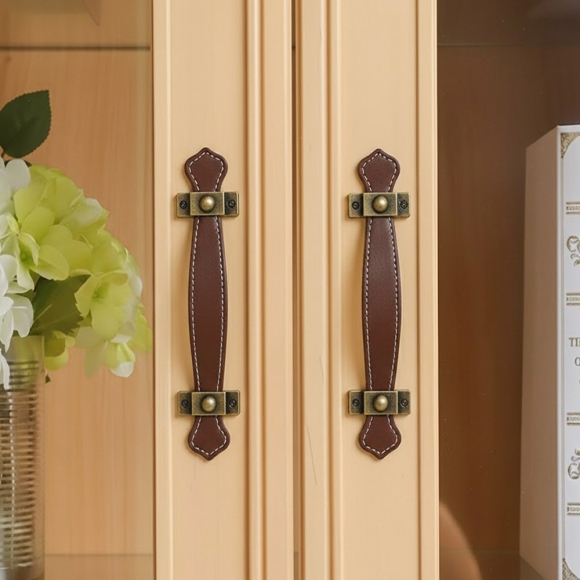 레더룸 가죽 가구 손잡이 5세트(128mm) (클래식브라운)