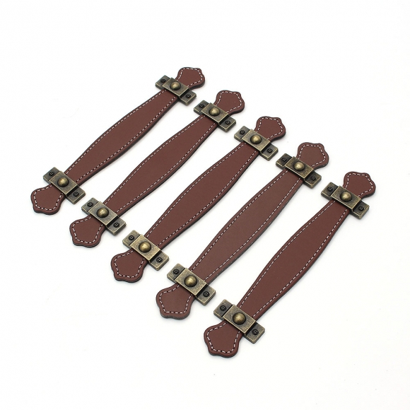 레더룸 가죽 가구 손잡이 5세트(128mm) (클래식브라운)