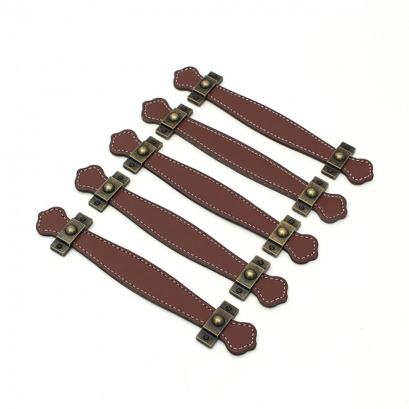 레더룸 가죽 가구 손잡이 5세트(128mm) (클래식브라운)