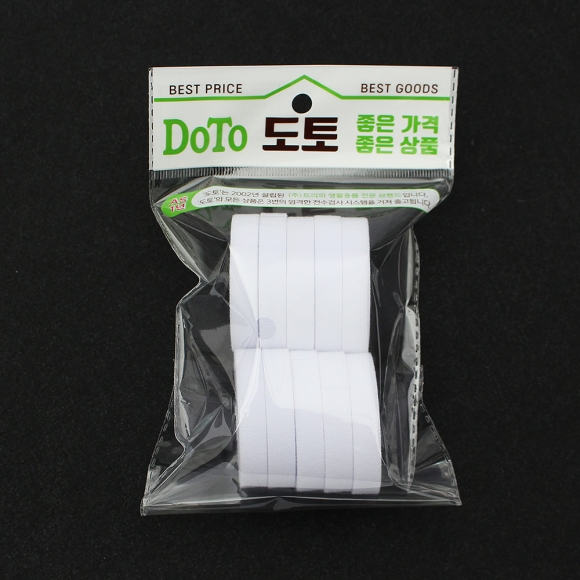 탈부착 테이프 케이블타이 10p세트 (10mmx2m) (화이트)