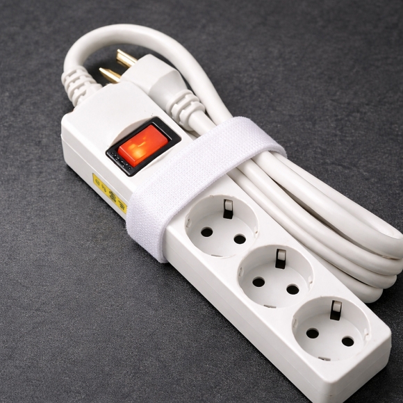 탈부착 테이프 케이블타이 10p세트 (10mmx2m) (화이트)