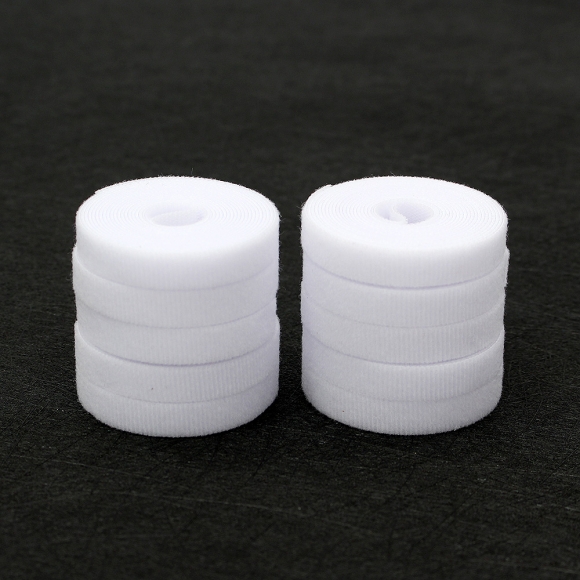 탈부착 테이프 케이블타이 10p세트 (10mmx2m) (화이트)