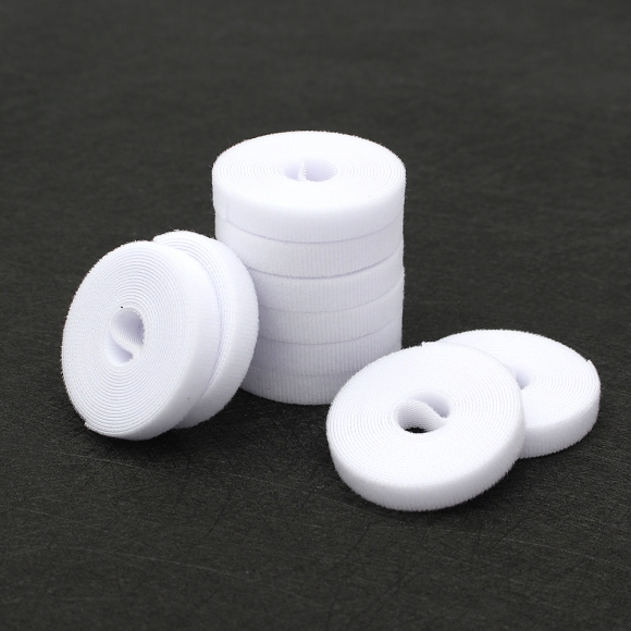 탈부착 테이프 케이블타이 10p세트 (10mmx2m) (화이트)