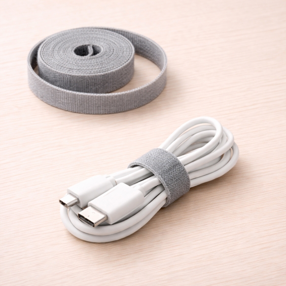 탈부착 테이프 케이블타이 10p세트 (10mmx2m) (그레이)