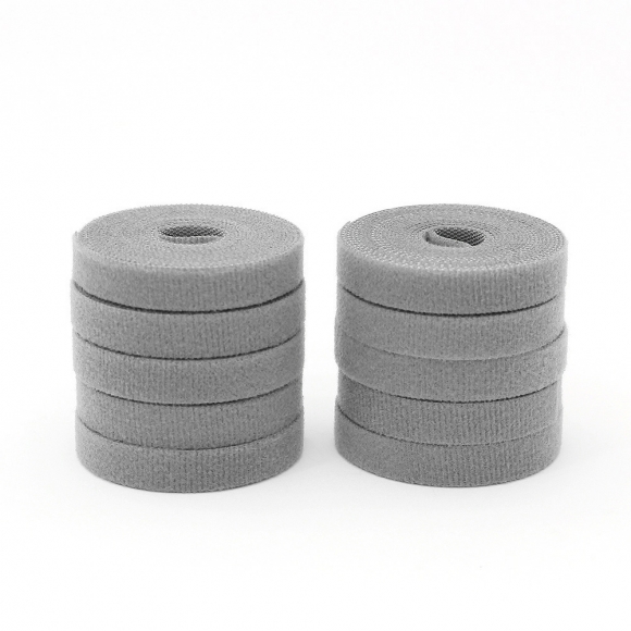 탈부착 테이프 케이블타이 10p세트 (10mmx2m) (그레이)