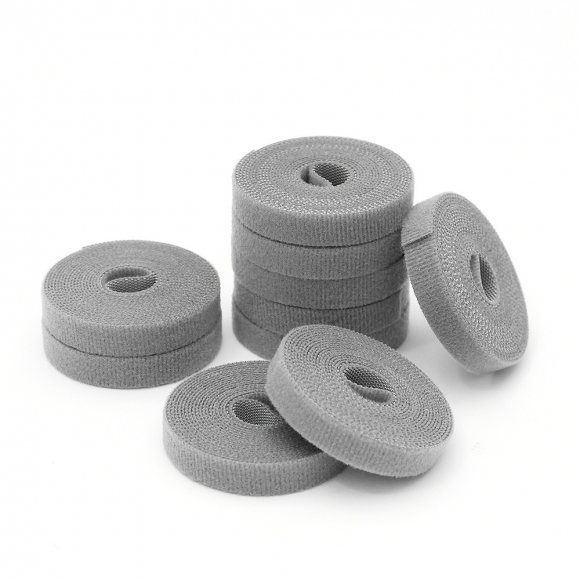 탈부착 테이프 케이블타이 10p세트 (10mmx2m) (그레이)