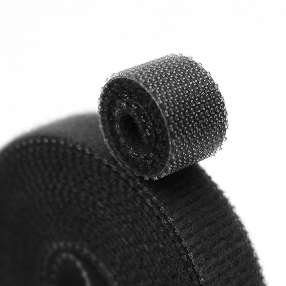 탈부착 테이프 케이블타이 10p세트 (10mmx1m) (블랙)