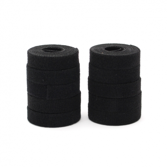 탈부착 테이프 케이블타이 10p세트 (10mmx1m) (블랙)