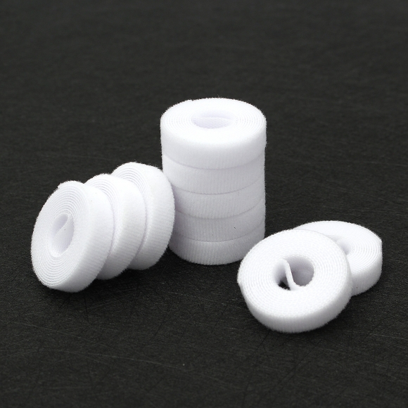 탈부착 테이프 케이블타이 10p세트 (10mmx1m) (화이트)