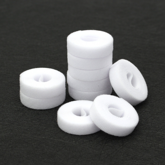 탈부착 테이프 케이블타이 10p세트 (10mmx1m) (화이트)