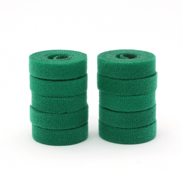 탈부착 테이프 케이블타이 10p세트 (10mmx1m) (그린)