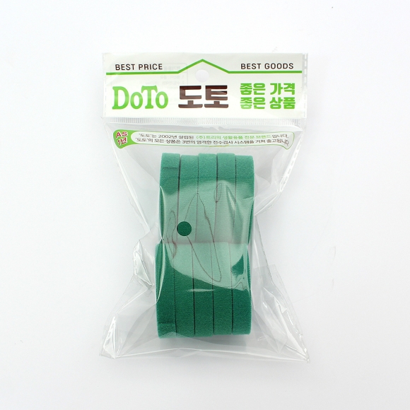 탈부착 테이프 케이블타이 10p세트 (10mmx2m) (그린)