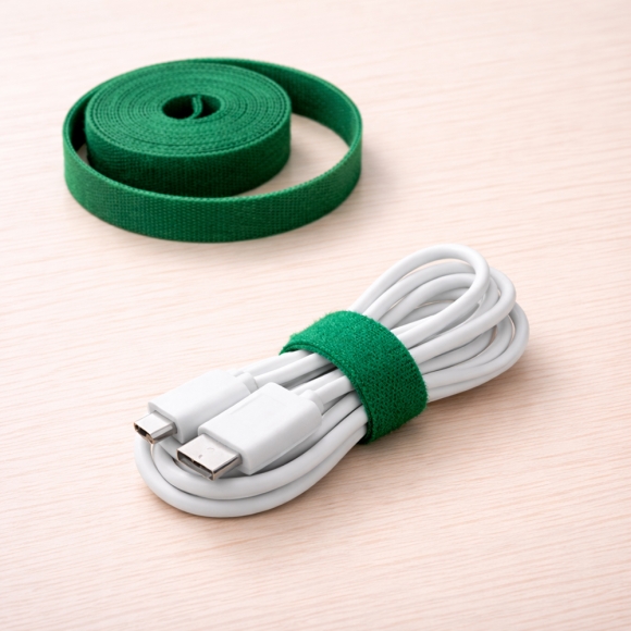 탈부착 테이프 케이블타이 10p세트 (10mmx2m) (그린)