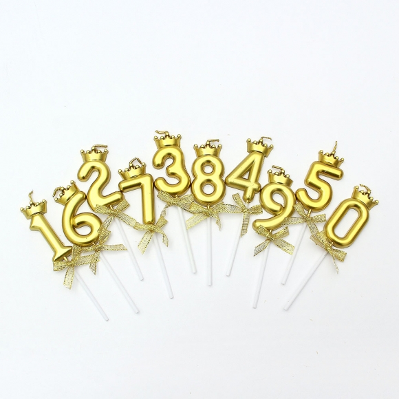 해피니스 왕관 숫자 생일초(0~9)