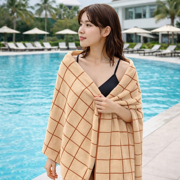 뽀송데이 30수 코튼 바스타월(브라운)