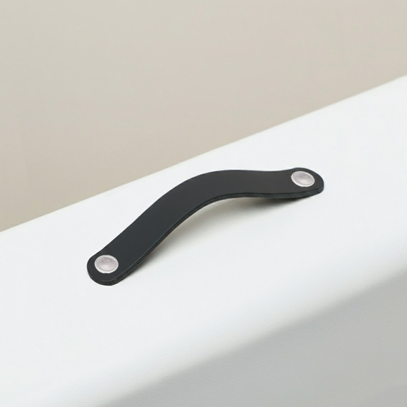 레더룸 가죽 가구 손잡이 4세트(128mm) (모던 블랙)