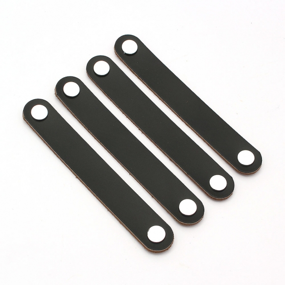 레더룸 가죽 가구 손잡이 4세트(128mm) (모던블랙)