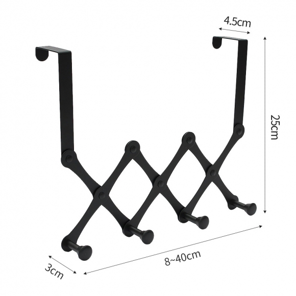 퀸하우스 자바라 4구 도어후크(블랙)