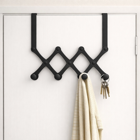 퀸하우스 자바라 4구 도어후크(블랙)