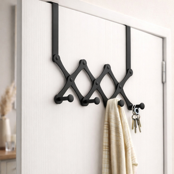 퀸하우스 자바라 4구 도어후크(블랙)