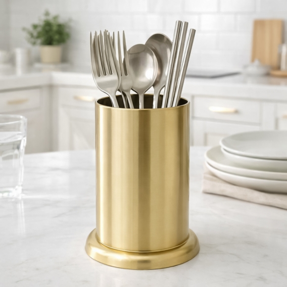 리빙데이 스텐 수저통 2p세트(S2) (골드)