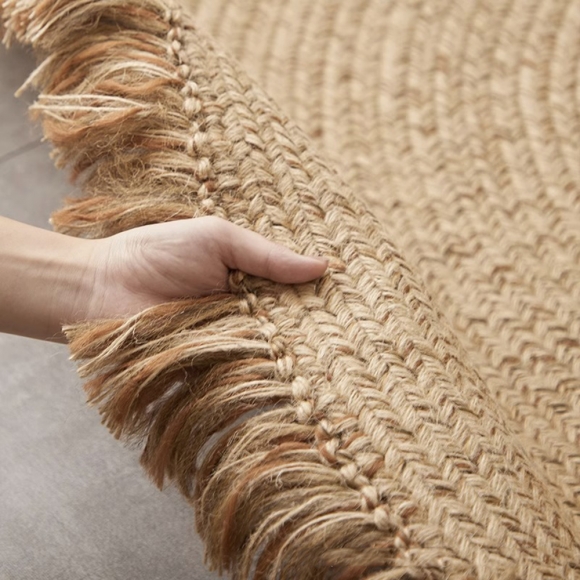 핸드메이드 원형 테슬 러그(100cm)