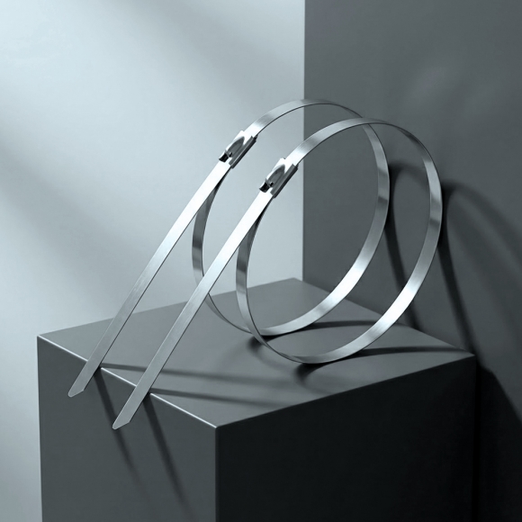 스트롱강 304스텐 케이블타이 100개(8x400mm)