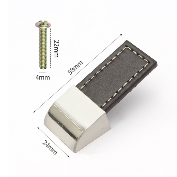 렛홈 가죽 가구손잡이 5세트(1구) (브라운)