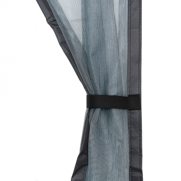 [리빙피스] 심플 문 모기장(90x210cm) (블루그린)