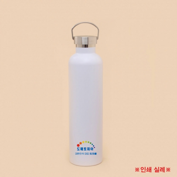 투데이 이중스텐 보온병(1L) (화이트)