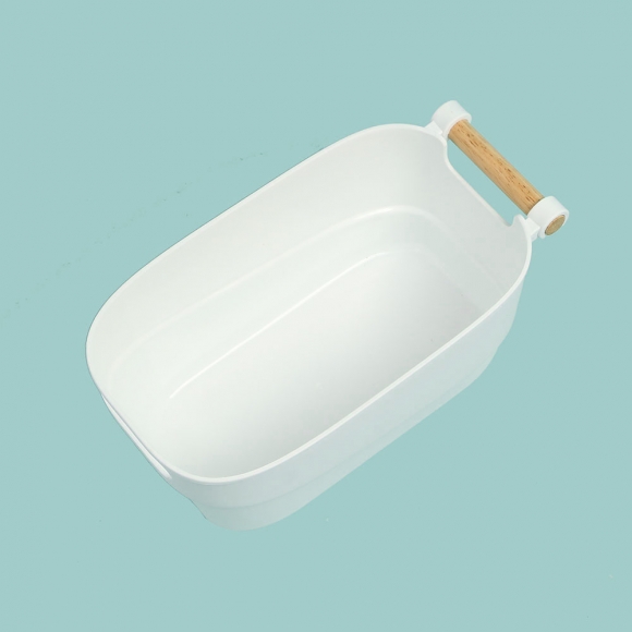 정리의달인 우드손잡이 수납정리함(40x17cm)