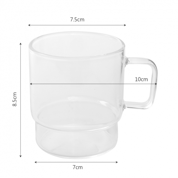 [로하티]퓨어 내열 유리컵(250ml)