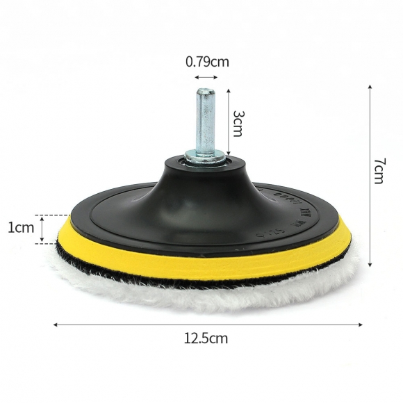 전동드릴 극세사 광택패드 3p세트(12.5cm)