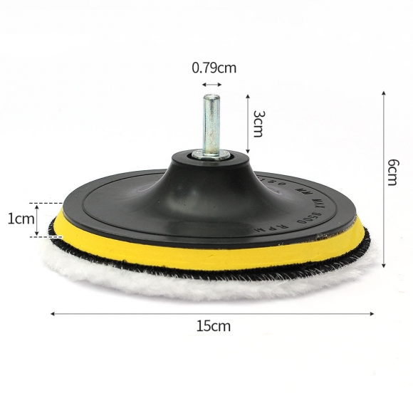 전동드릴 극세사 광택패드 3p세트(15cm)