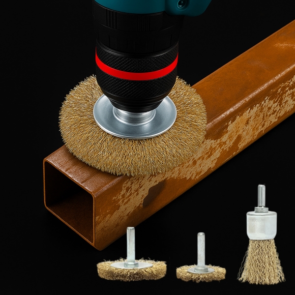 전동드릴용 와이어 브러쉬 6종세트(라운드 생크) (C타입)