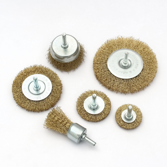 전동드릴용 와이어 브러쉬 6종세트(라운드 생크) (C타입)