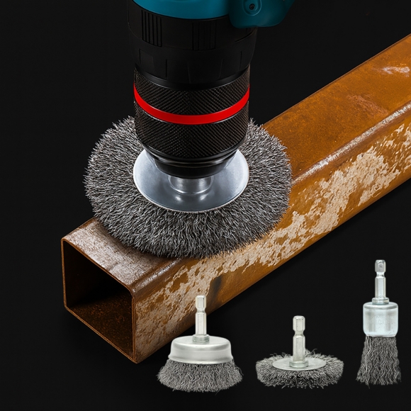 전동드릴용 와이어 브러쉬 6종세트(육각 생크) (A타입)