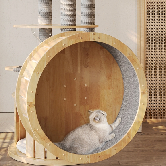 고양이 다기능 무음 캣휠 캣타워