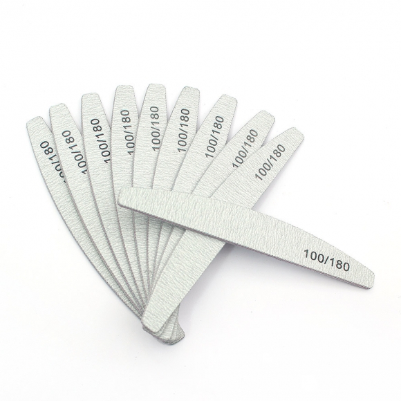 그릿랩 100 180 양면 네일파일 10p세트(반달형)