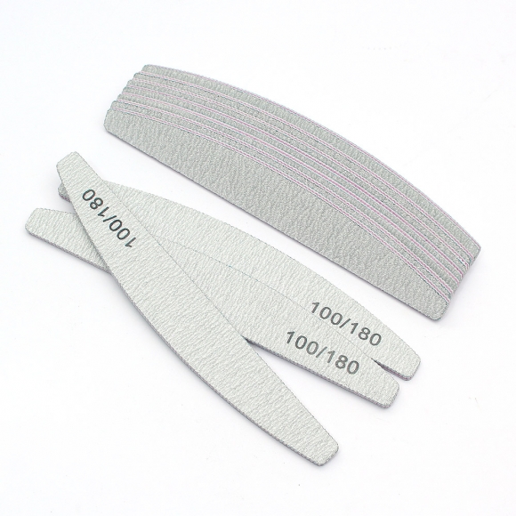 그릿랩 100 180 양면 네일파일 10p세트(반달형)