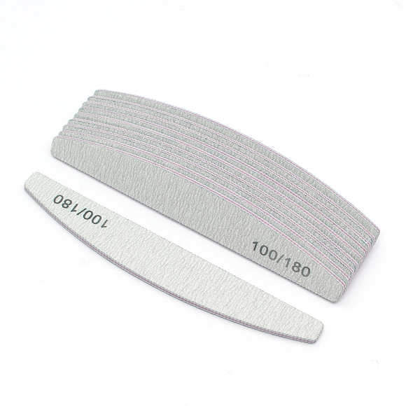 그릿랩 100 180 양면 네일파일 10p세트(반달형)