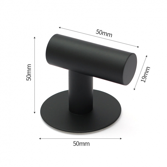 미니멀 스텐 접착식 후크 2p세트(블랙)